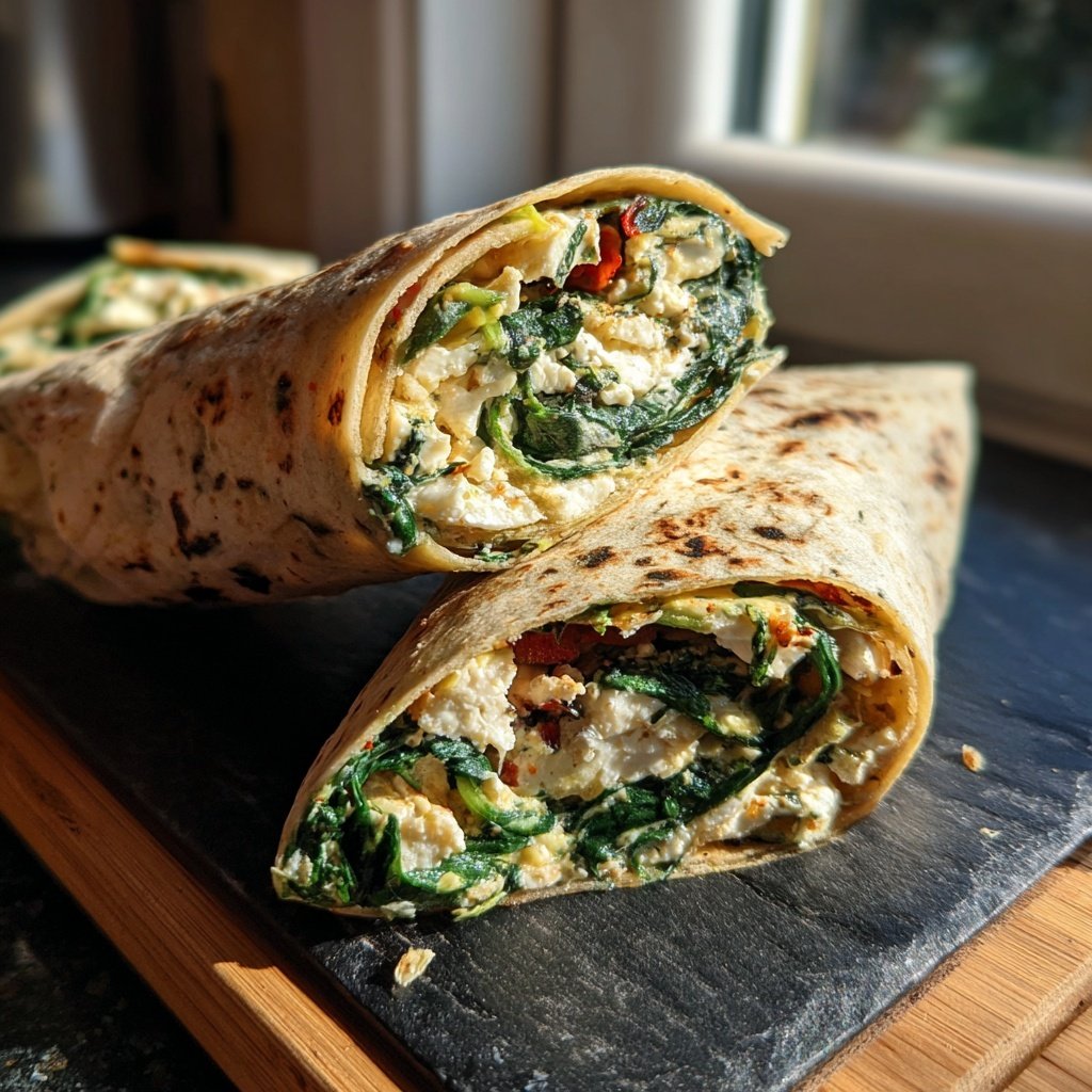Wraps mit Spinat