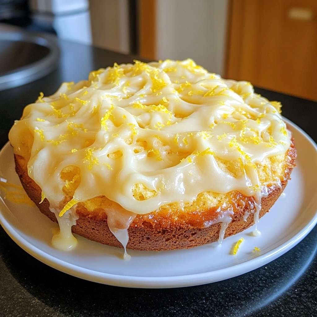 Zitronenkuchen mit Zuckerguss