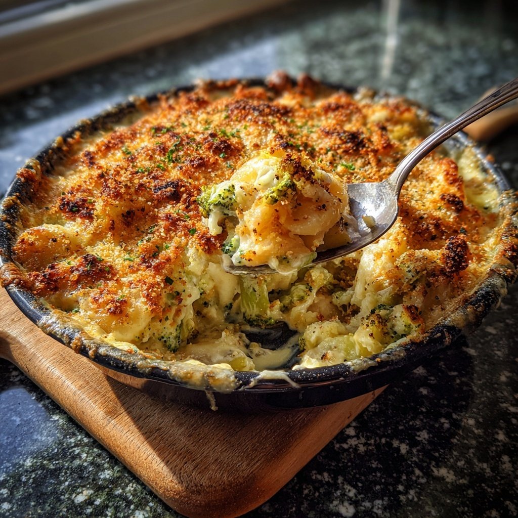 Brokkoli Kartoffel Gratin Mit Muskat