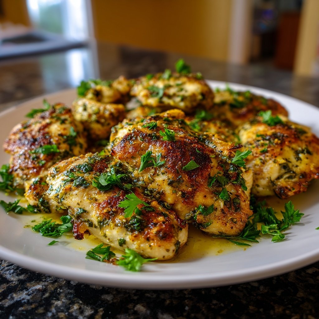 Kalorienarme Hähnchenpfanne Mit Zitronen Kräutern