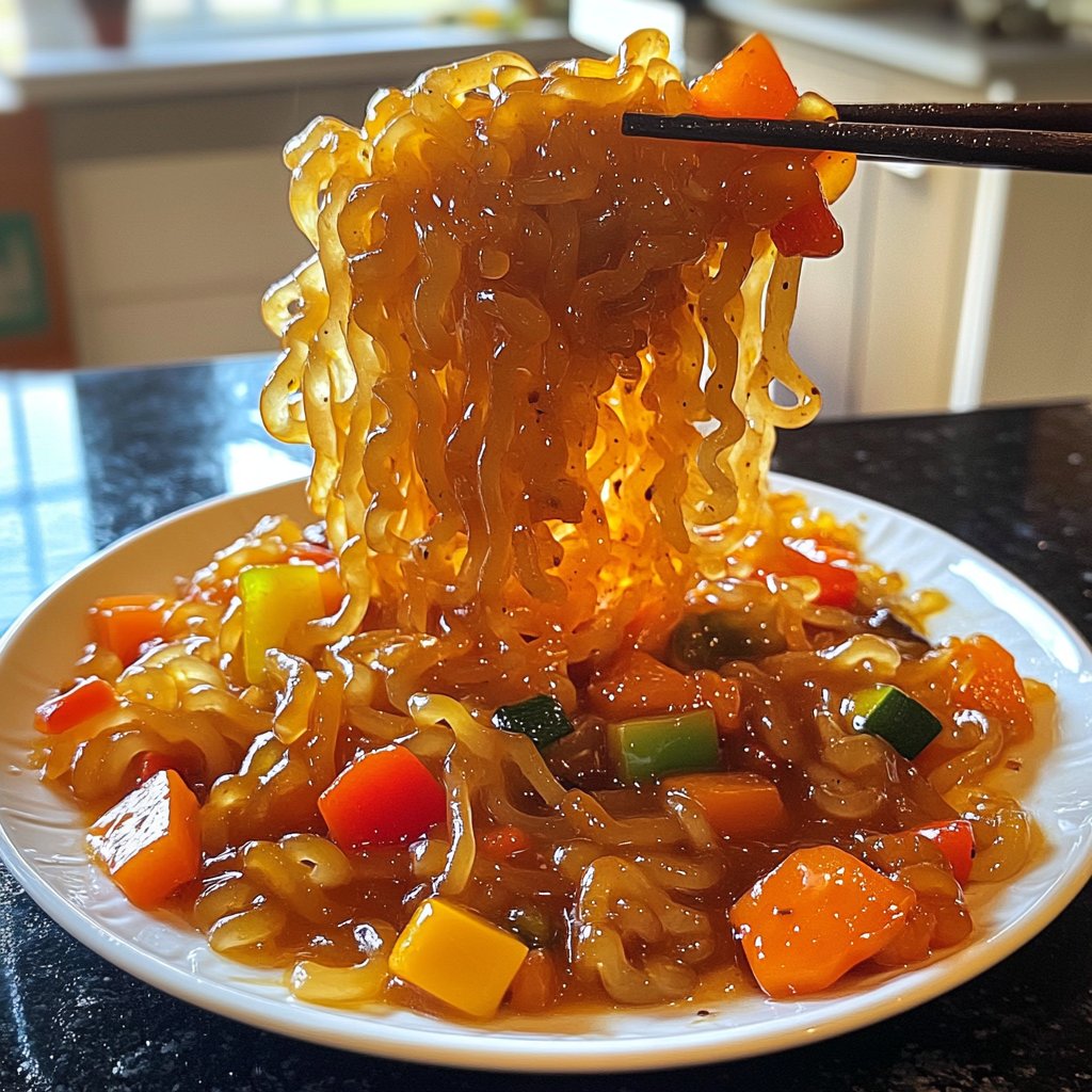 Gemüsepfanne mit Glasnudeln