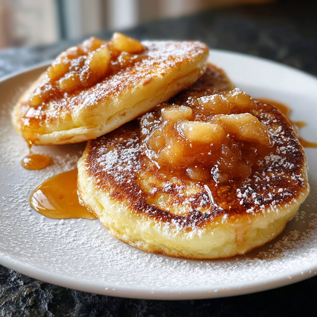 Pfannkuchen mit Apfelmus