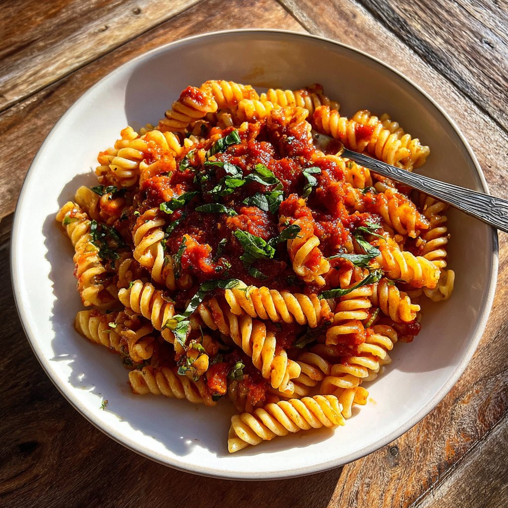 Romantisches Abendessen mit Pasta