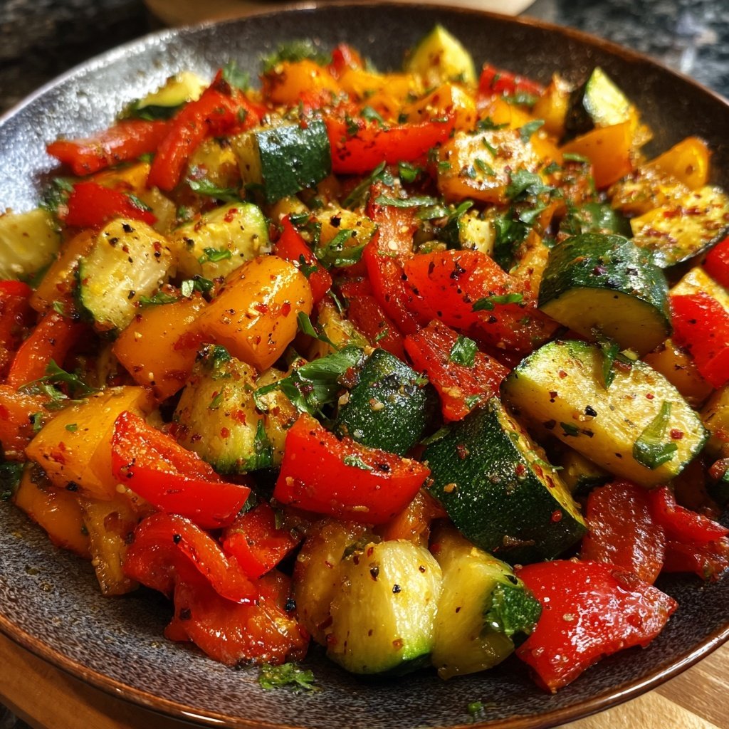 Abendessen mit Gemüsepfanne