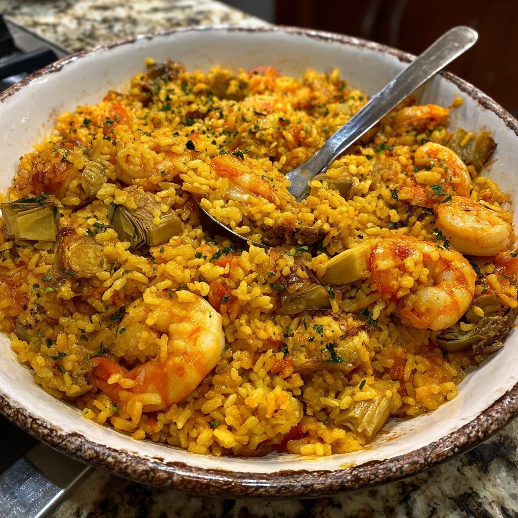 Paella mit Artischocken