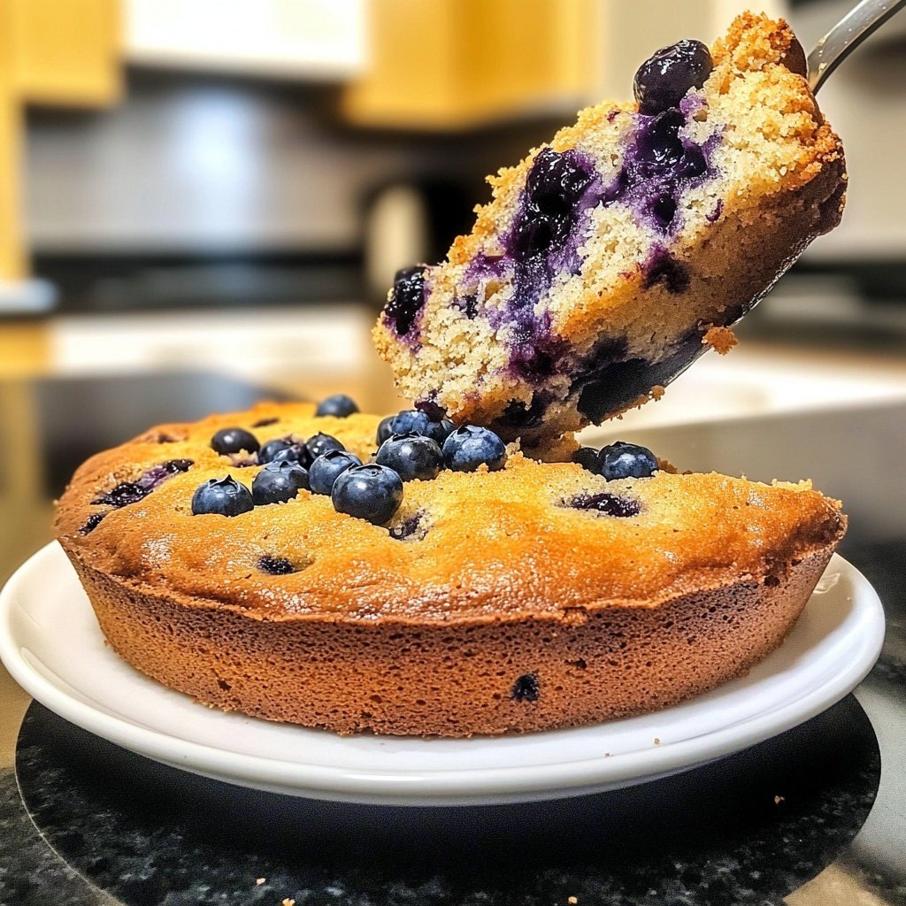 Bananenbrot mit Blaubeeren