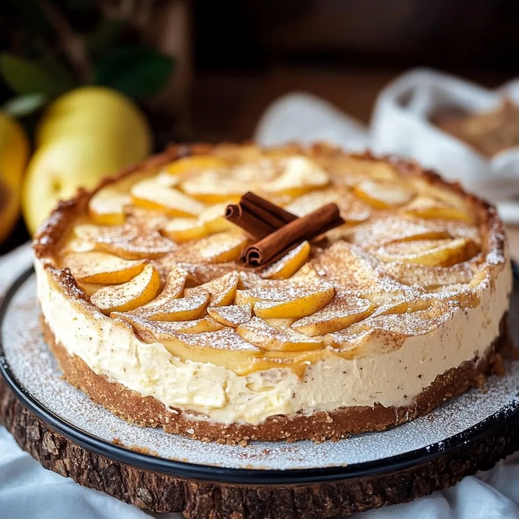 Apfel-Zimt-Käsekuchen mit Spekulatiusboden