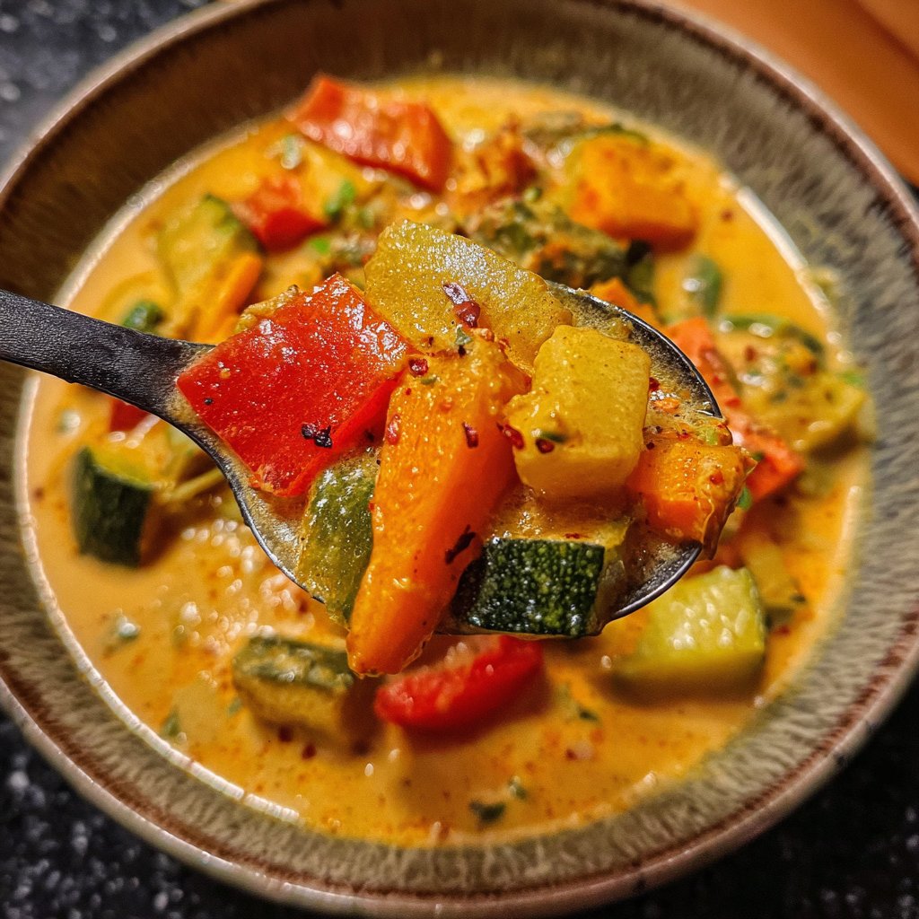 Gemüsepfanne mit Kokosmilch