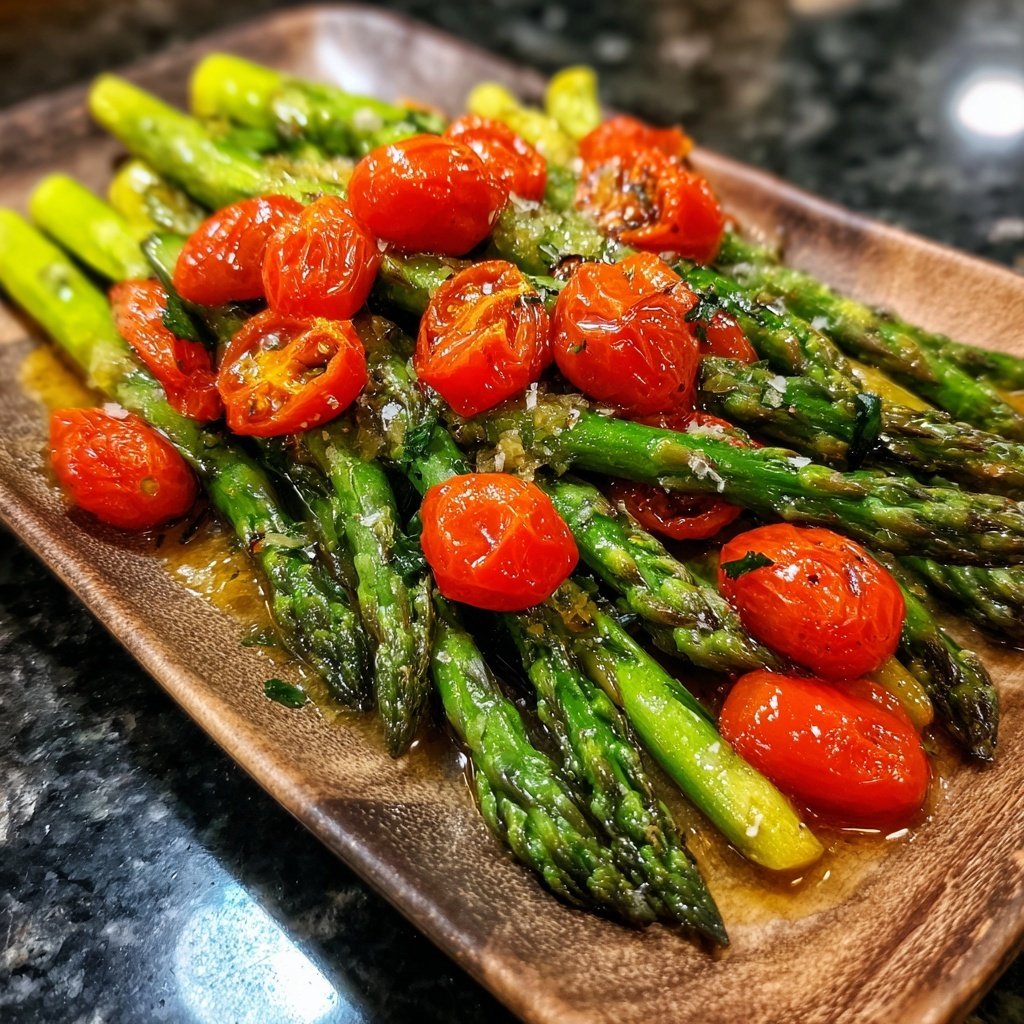 Grüner Spargel Mit Tomaten