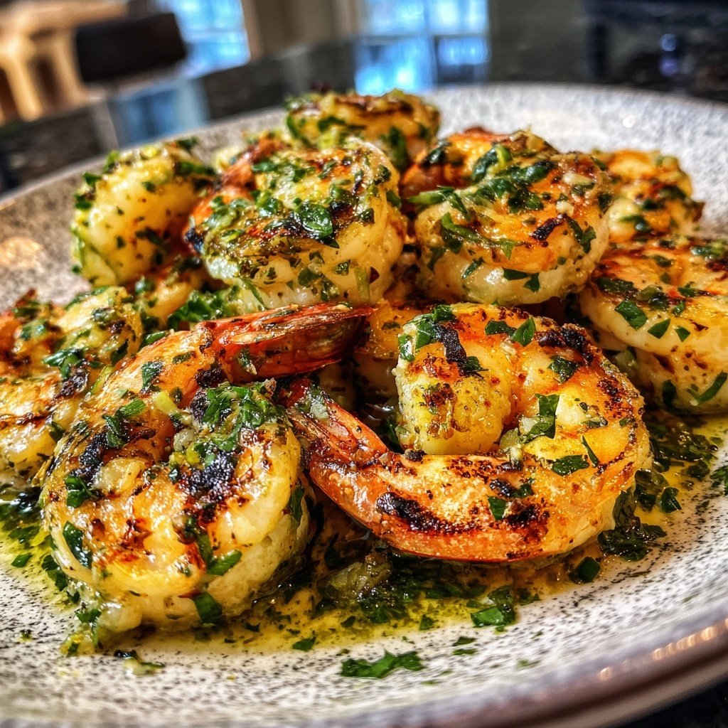 Gegrillte Garnelen Mit Limetten Marinade