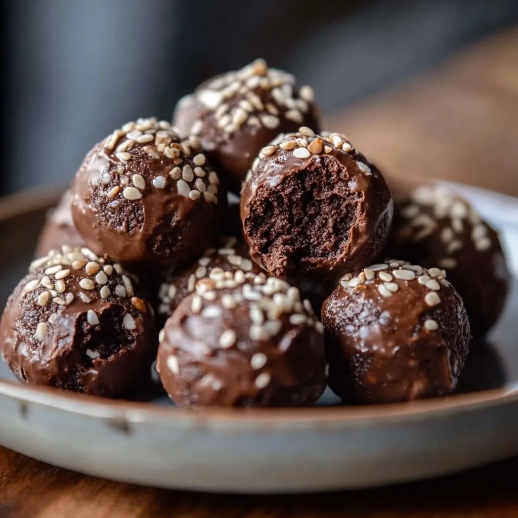 Einfache No-Bake Protein-Bites mit Brownie-Geschmack